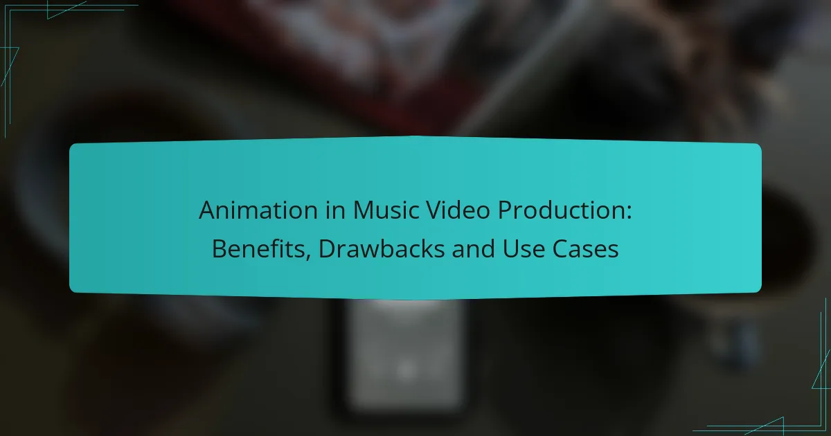 Animation in Music Video Production: Benefits, Drawbacks and Use Cases