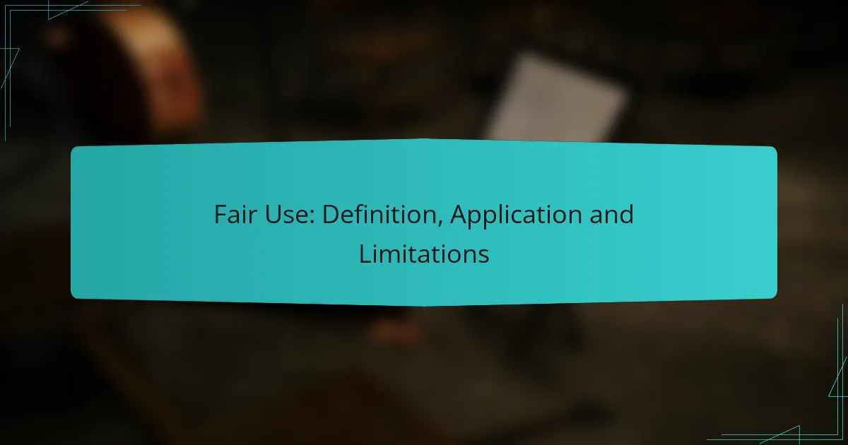 Fair Use: Definition, Application and Limitations