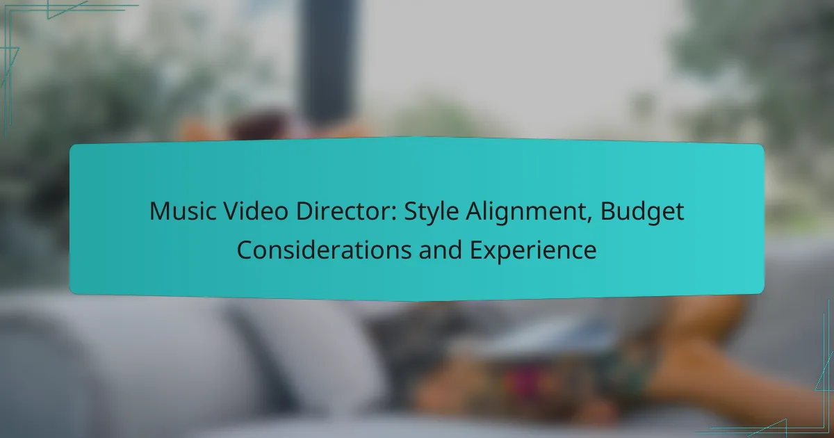 Music Video Director: Style Alignment, Budget Considerations and Experience