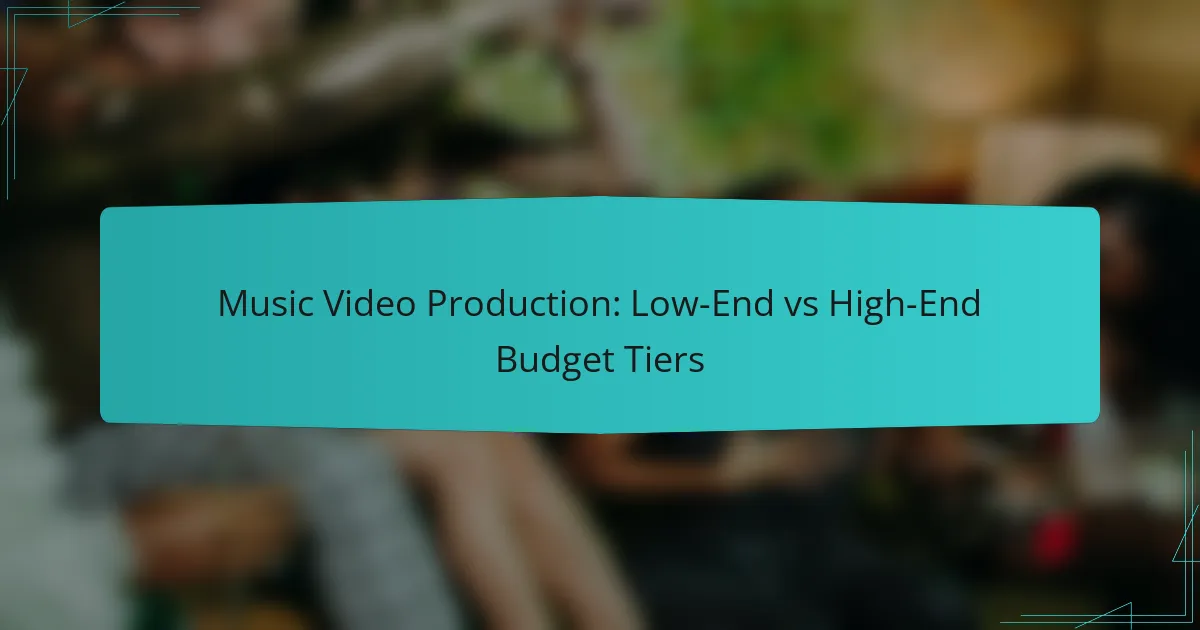 Music Video Production: Low-End vs High-End Budget Tiers