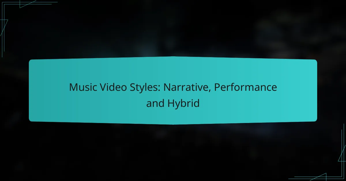 Music Video Styles: Narrative, Performance and Hybrid