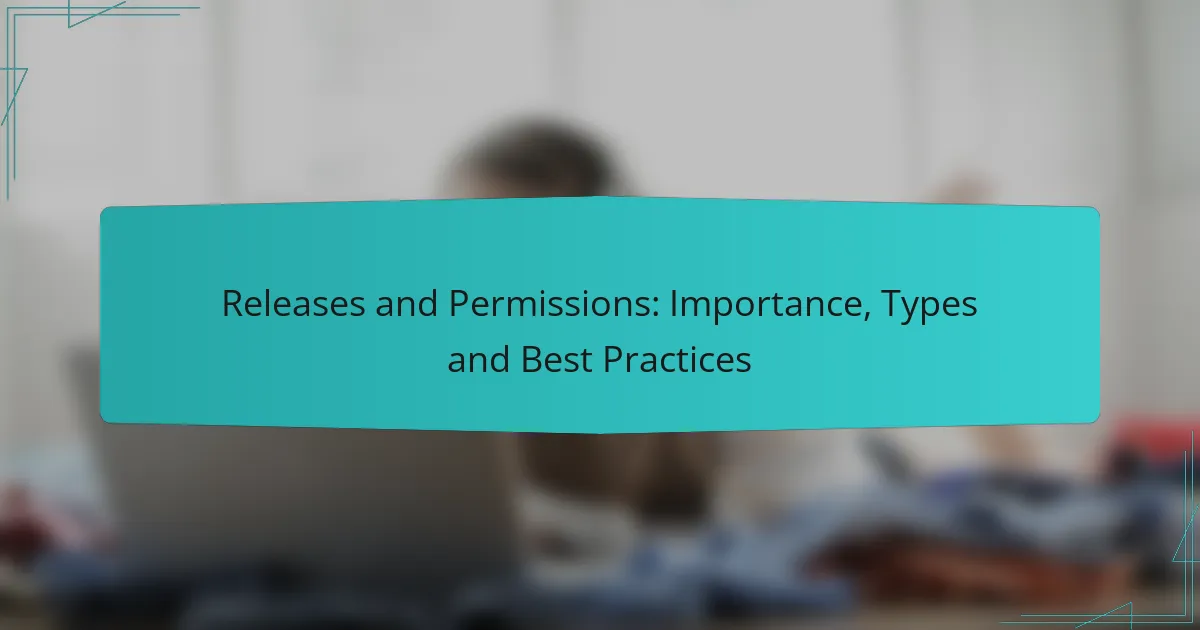 Releases and Permissions: Importance, Types and Best Practices