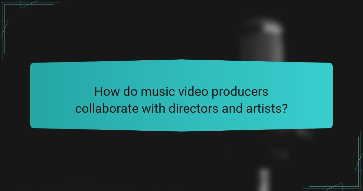 How do music video producers collaborate with directors and artists?