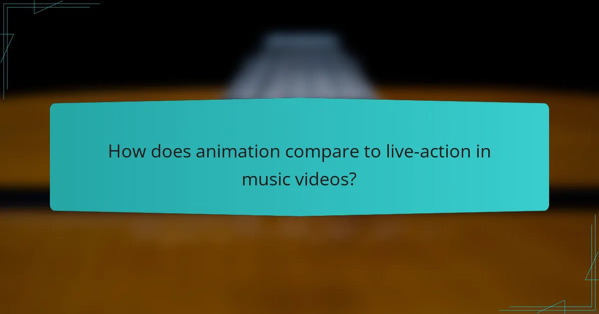 How does animation compare to live-action in music videos?