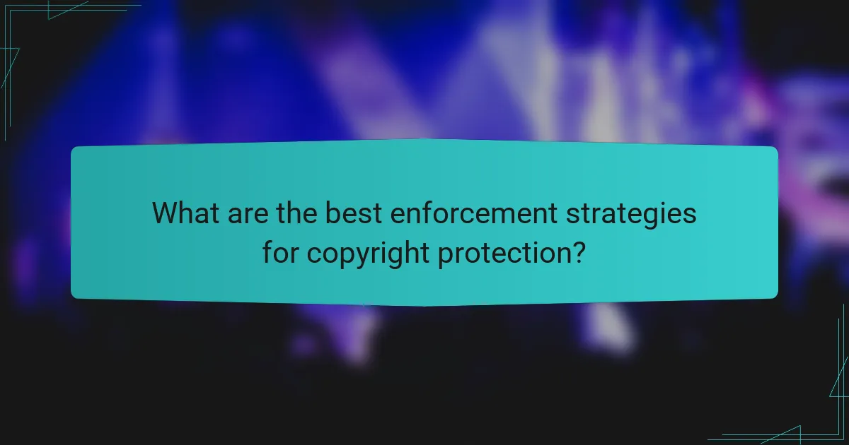 What are the best enforcement strategies for copyright protection?