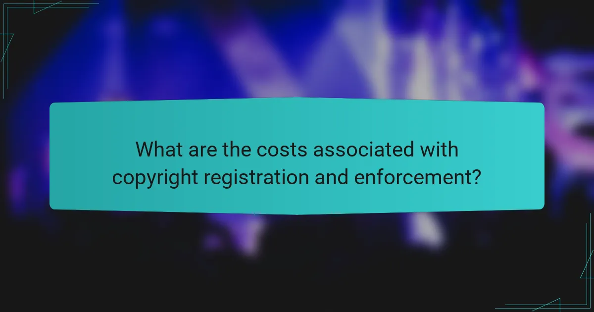 What are the costs associated with copyright registration and enforcement?