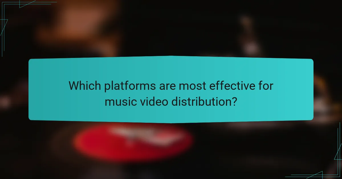 Which platforms are most effective for music video distribution?